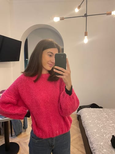 Customer photo review of Strickpullover - "Sol" - Hot Pink