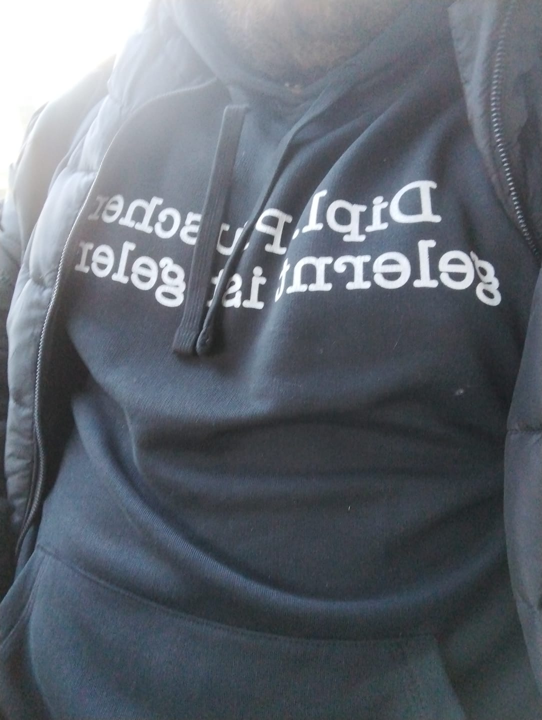Customer photo review of HOODIE Dipl. Pfuscher