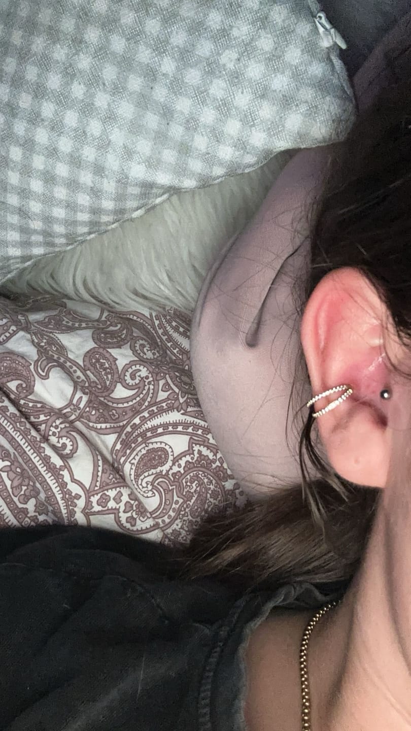 Customer photo review of Double Clicker Piercing | Titan