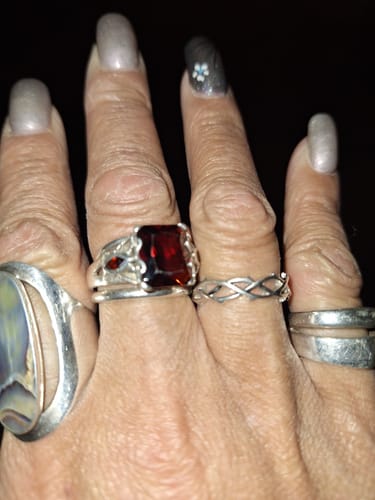 Customer photo review of Hollow Crown of Thorns Wrapped Ring