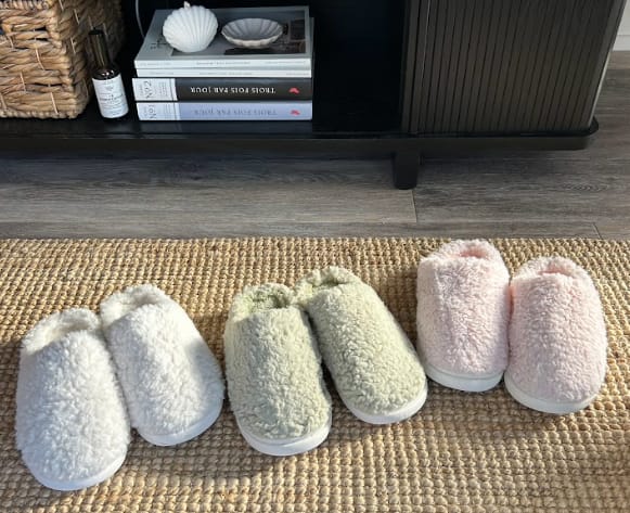 Customer photo review of Nordic Plush Slippers