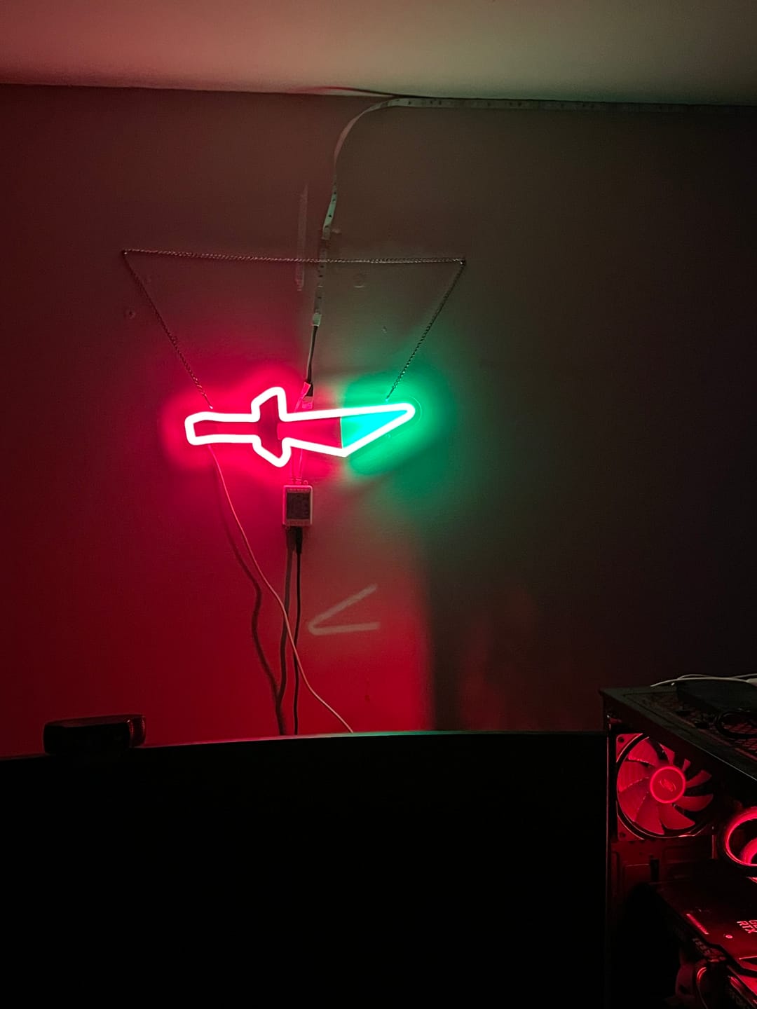 Customer photo review of DRAGON DAGGER LED NEON SIGN