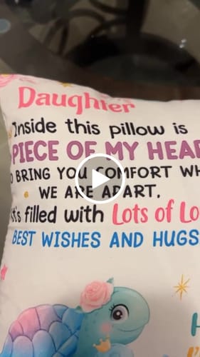 Customer video review of Personalized Granddaughter Daughter Sea Animals Hug This Pillow
