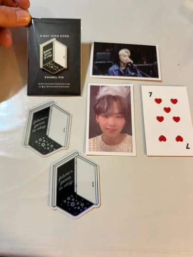 Customer photo review of D-DAY Open Door Pin (Silver Version)