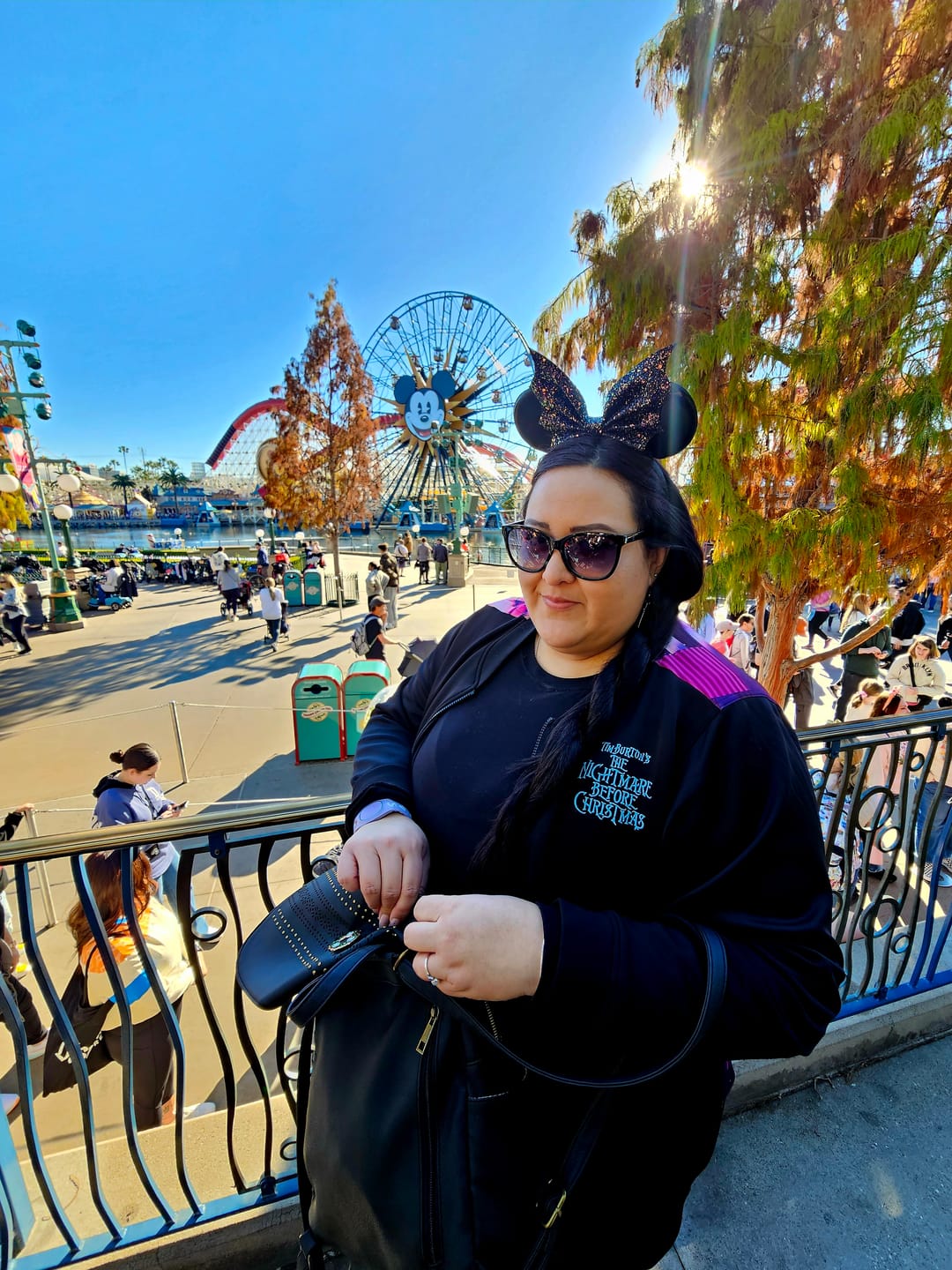 Customer photo review of Bat Glitter Bow Mickey Ears