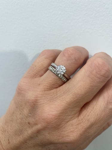 Customer photo review of Solitaire 1ct CZ Ring in Sterling Silver