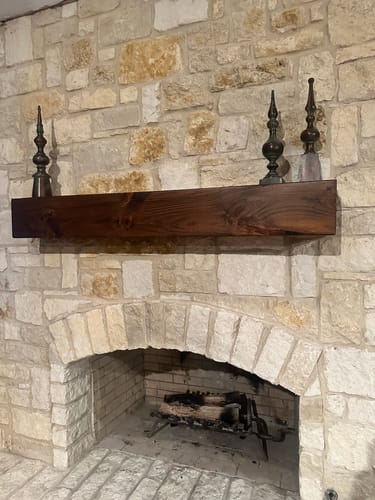 Customer photo review of Rustic Mantels
