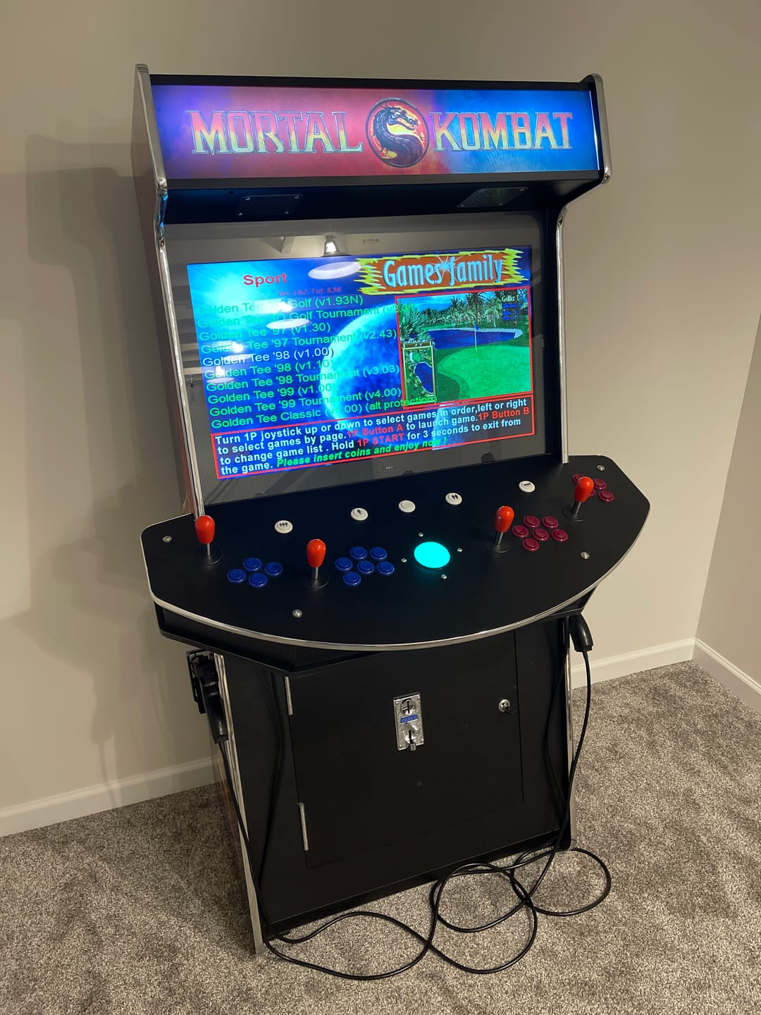 Customer photo review of 4 Player Standup with 2 shooting guns Arcade Machine 4600 Retro Multi Cade Games