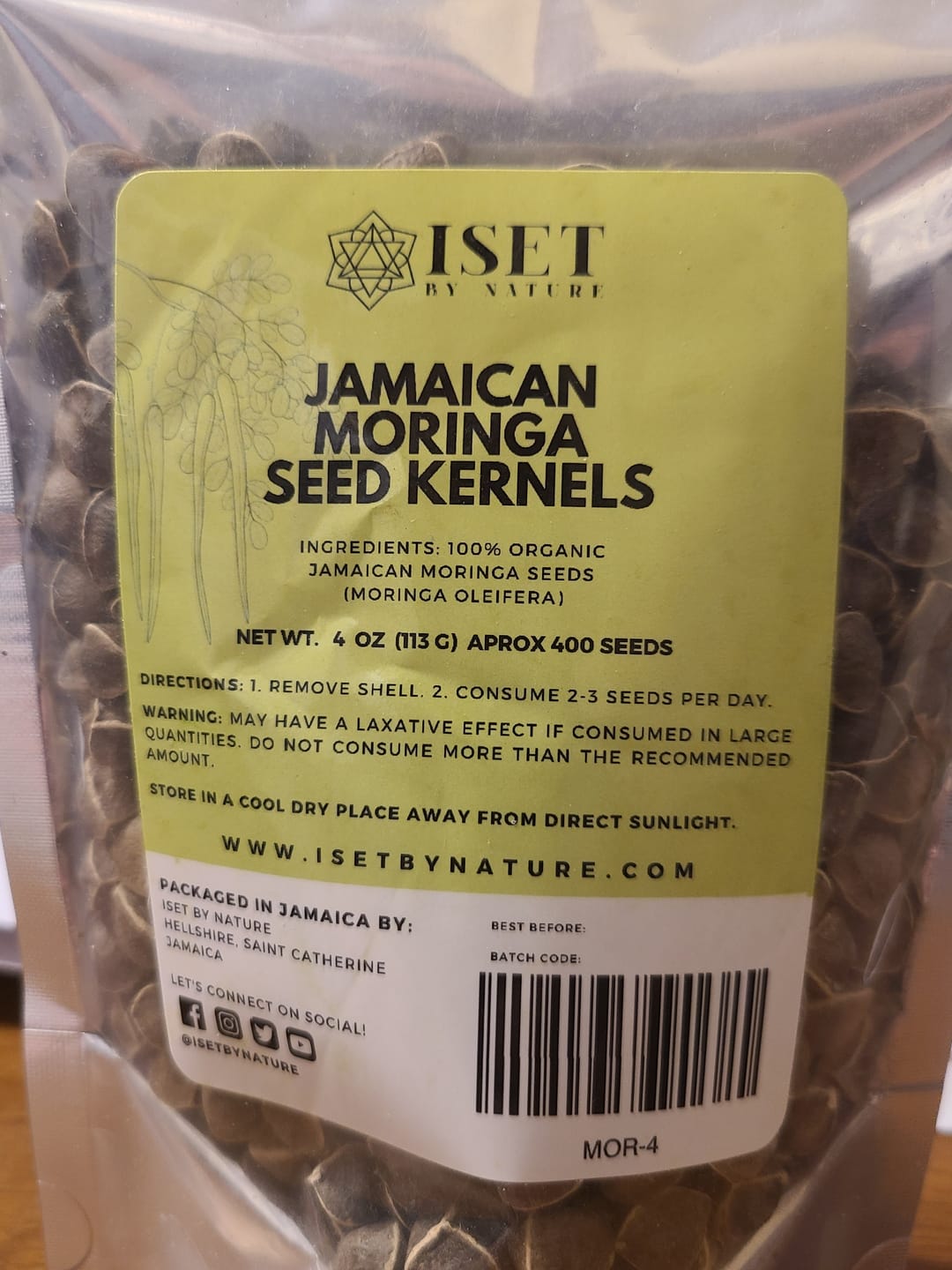 Customer photo review of Jamaican Moringa Seeds, Organic, 4 oz