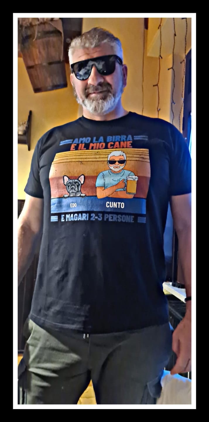 Customer photo review of Amo la birra e i miei animali da compagnia - Maglietta personalizzata