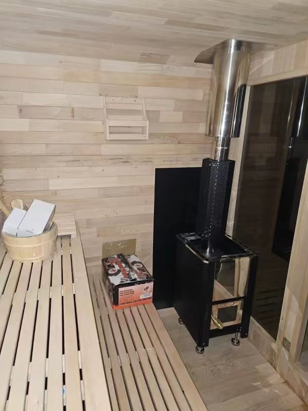 Customer photo review of SAUNASNET® Outdoor Wood Sauna Room Square 05
