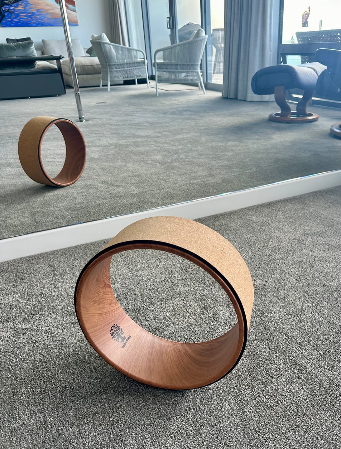 Customer photo review of Cork Yoga Wheel