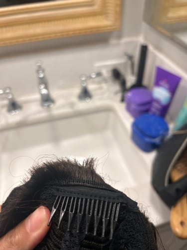Customer photo review of Curly Ponytail Natural Black