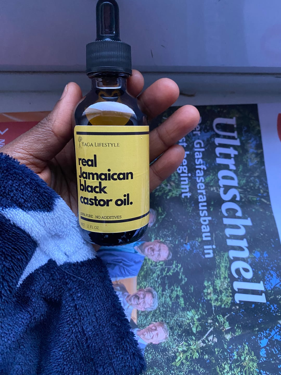 Customer photo review of Raw Unrefined Jamaican Black Castor Oil