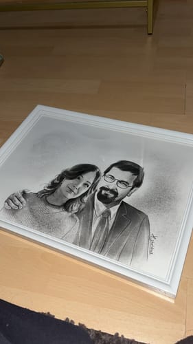 Customer photo review of Portrait Zeichnen Lassen - Portraitzeichnungen vom Foto bestellen - Auftragsmalerei