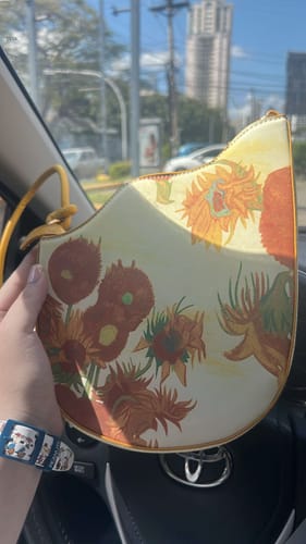 Customer photo review of Van Gogh sunflowers Saddle Bag