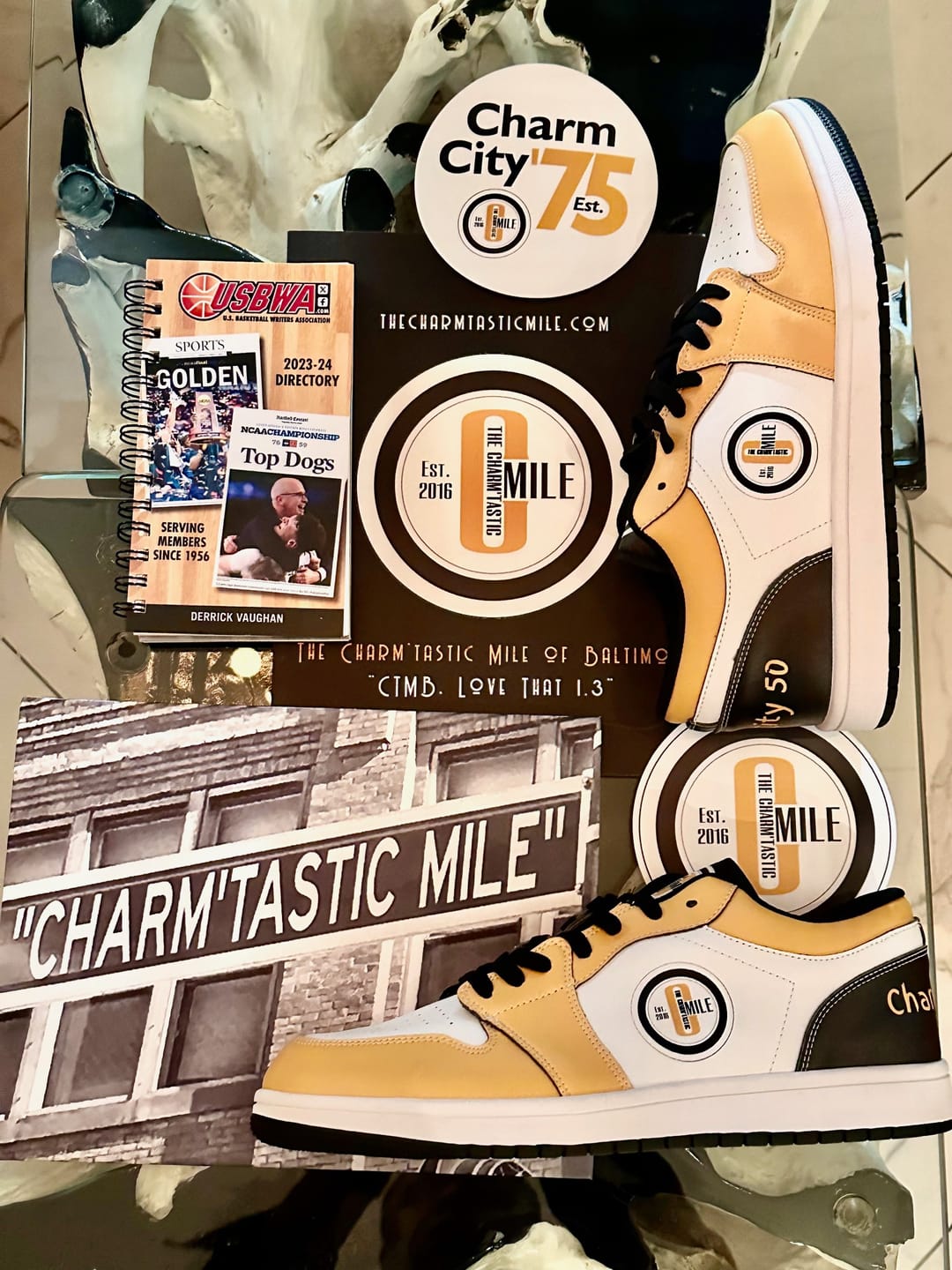 Customer photo review of Personalized Sneakers, Custom Sneakers, Put name or business name on it, AJ1-C03200