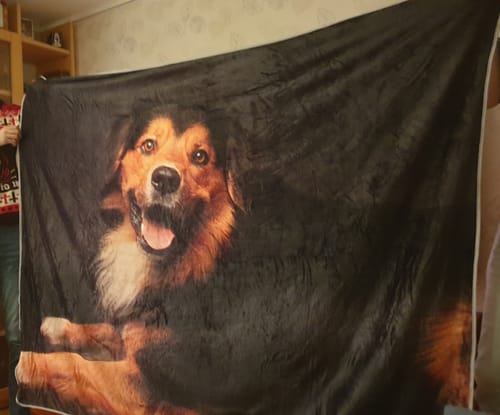 Customer photo review of Personalisierte Foto Kuscheldecke