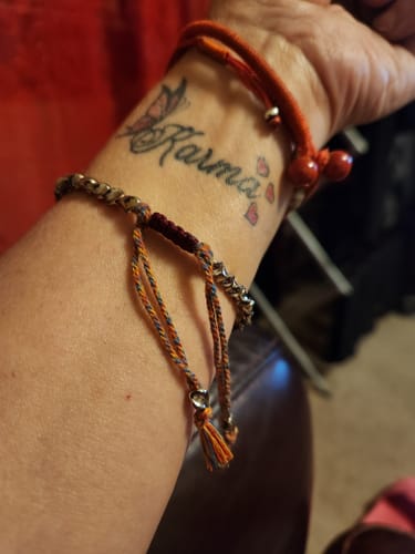 Customer photo review of Tibetan Bracelet of Fortune