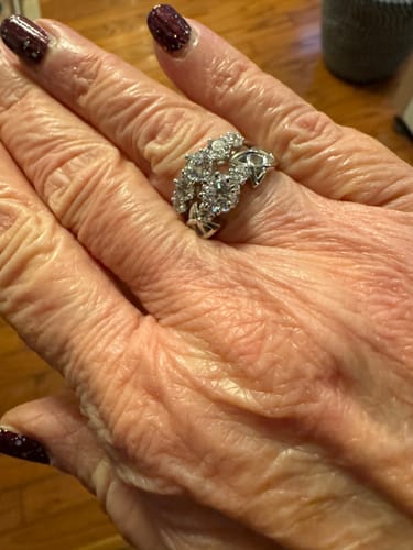 Customer photo review of 3-Stone Celtic Knot 0.8ct CZ Ring in Sterling Silver