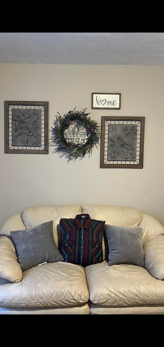 Customer photo review of Established Circle Name and Date Monogram - Custom Wreath Hanger Wall Decor