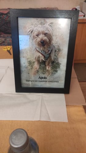 Customer photo review of Foto de tu mascota en estilo acuarela | Regalo para cachorros, perros y gatos