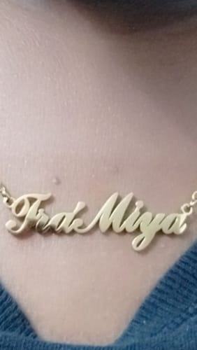 Customer photo review of Personalized Name Necklace