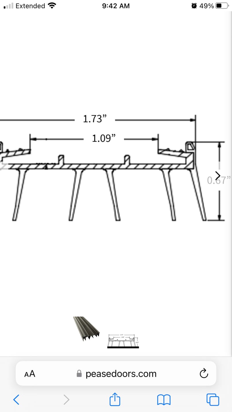 Customer photo review of 36" Taylor Slide-On Door Sweep