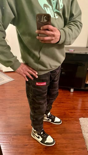Customer photo review of "Black Camo Jogger" Pocket Box