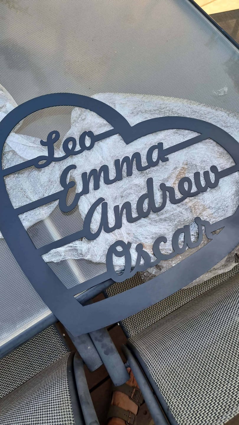 Customer photo review of Personalized Heart line Monogram