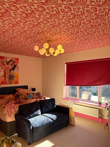 Customer photo review of 12-Light Two-tier Sputnik Opal Globe Chandelier