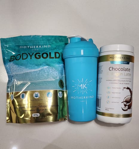 Customer photo review of Chocolate Collagen Latte Family Pack