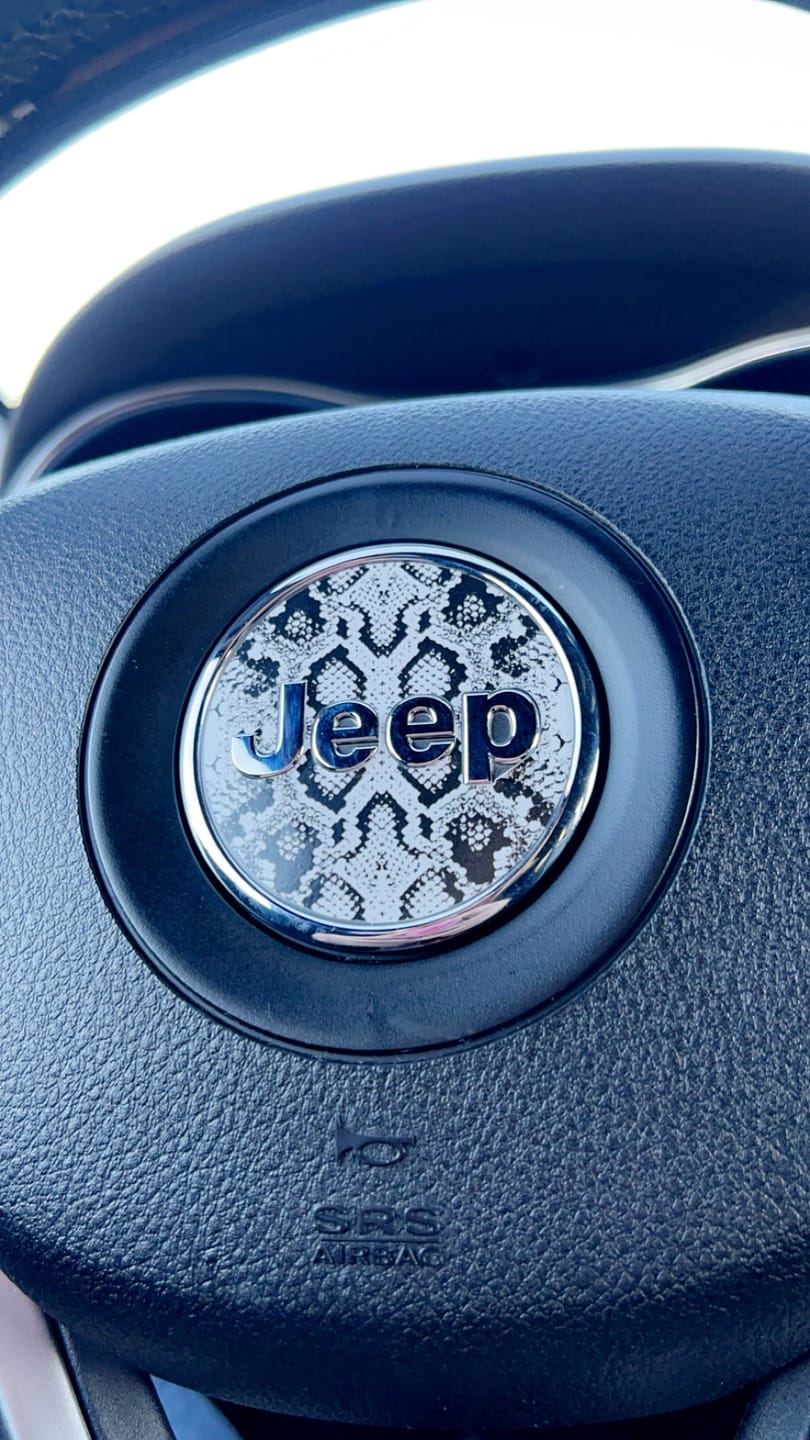 Customer photo review of Animal Print Steering Wheel Decal for Jeep