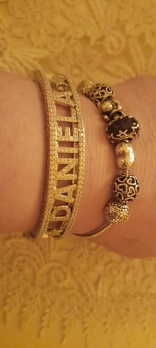Customer photo review of Bracciale Nome Manetta Base Zirconata