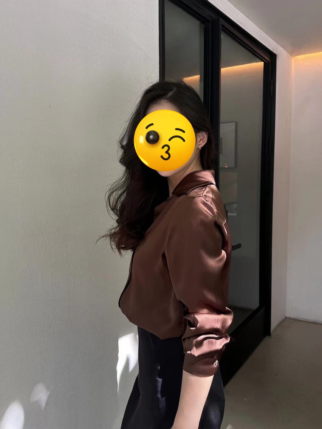 Customer photo review of SILKINC Wide Collar Silk Shirt (Spirit Shirt)