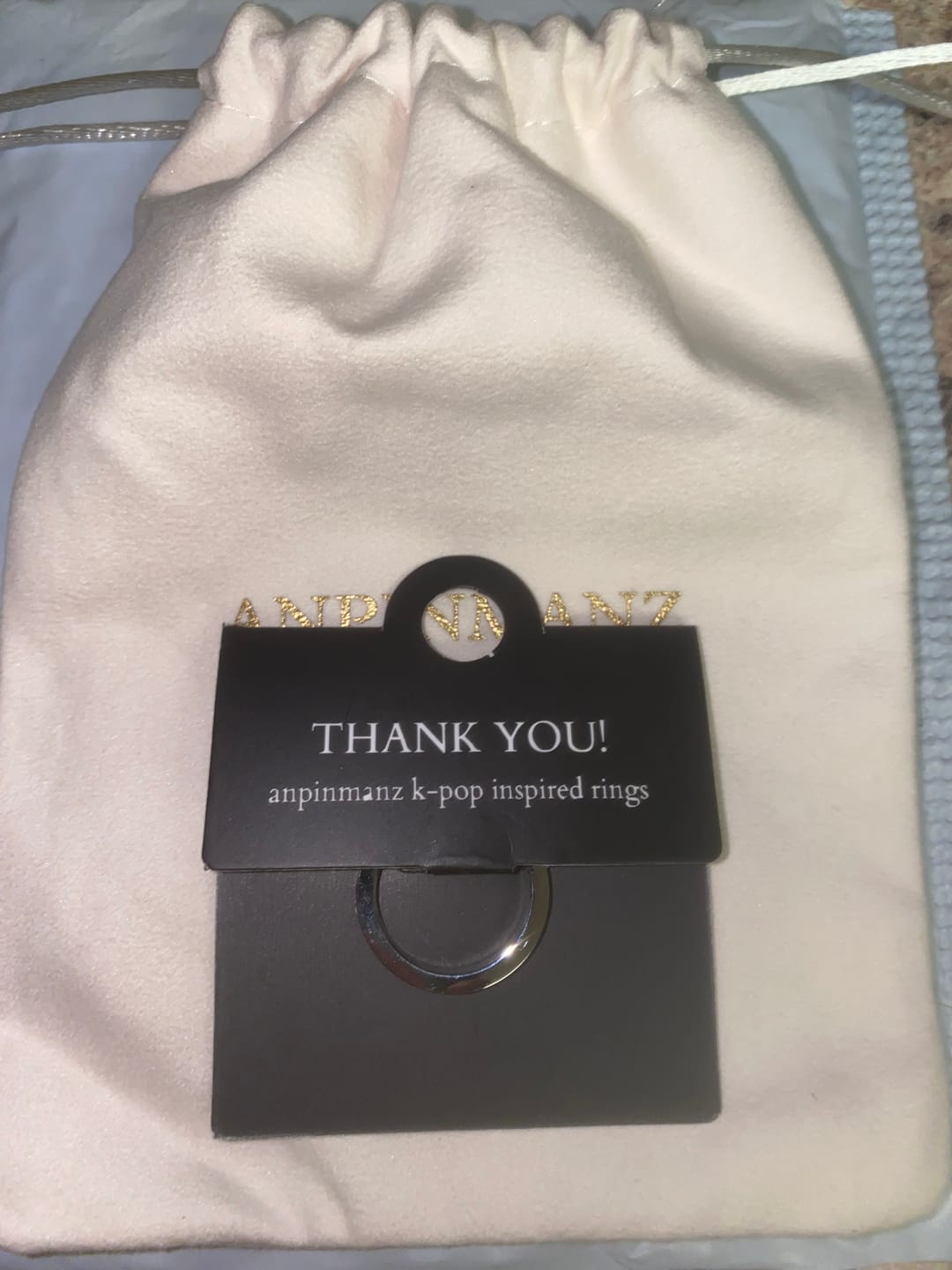 Customer photo review of Stray Kids matching ring collection