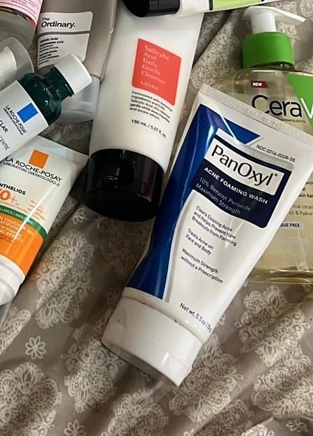 Customer photo review of PanOxyl Maximum Strength Antimicrobial Acne Foaming Wash for Face