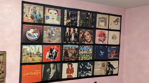 Customer photo review of 12" Vinyl Record Display Frame - LP Wall Storage