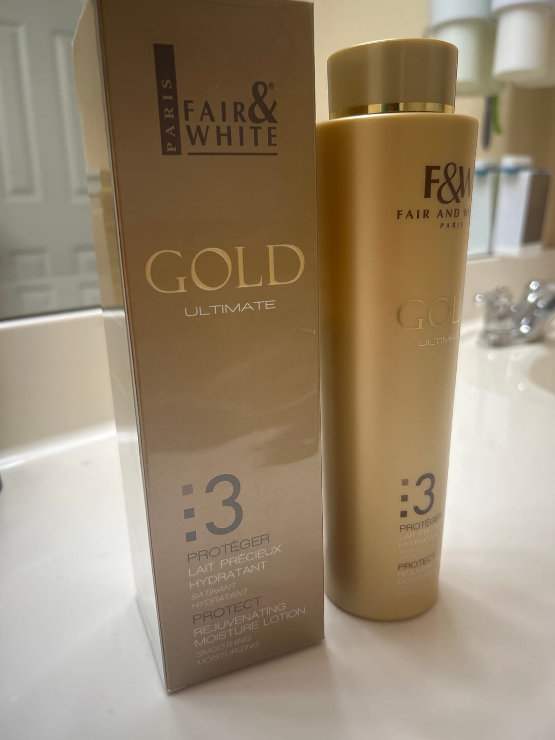 Customer photo review of Fair and White 3: Gold Rejuvenating Moisture Lotion 500ml / 17.6 fl. oz