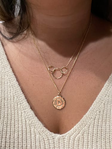 Customer photo review of goddess initial necklace