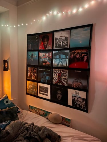 Customer photo review of 12" Vinyl Record Display Frame - LP Wall Storage