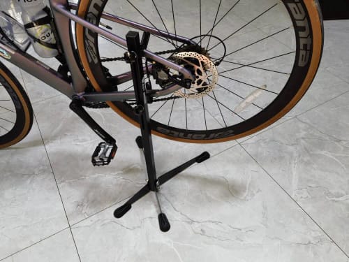 Customer photo review of Bicycle Parking Rack Stand - Secure and Convenient Storage Solution