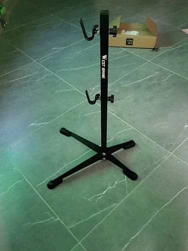 Customer photo review of Bicycle Parking Rack Stand - Secure and Convenient Storage Solution