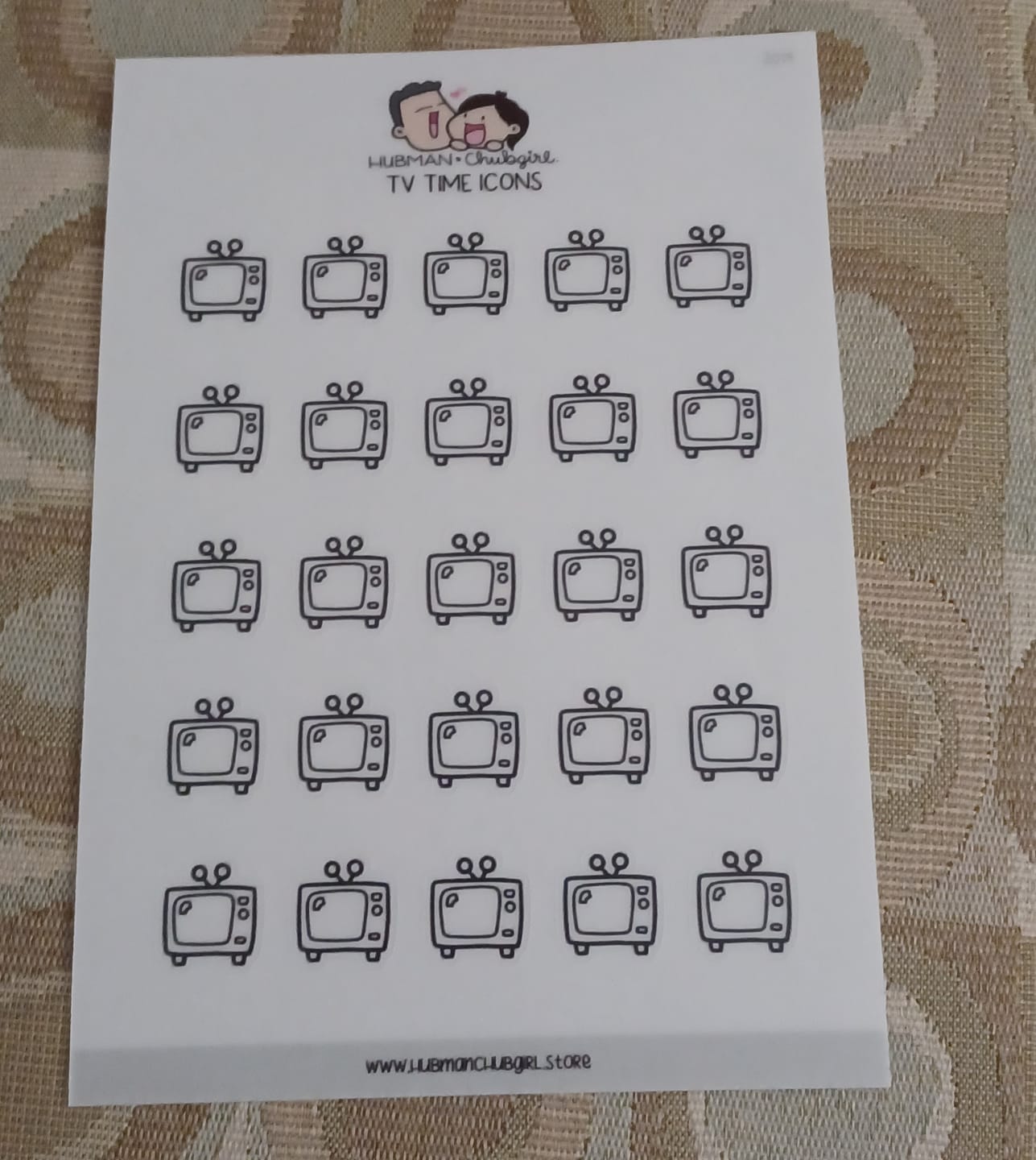 Customer photo review of TV Time Icons Planner Stickers