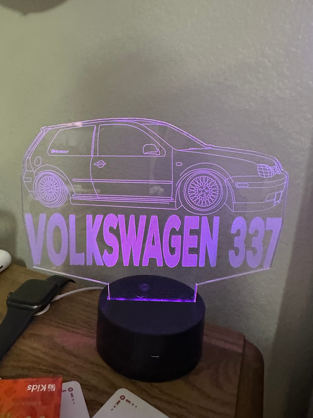 Customer photo review of Custom 3D Led Lamp With Your Car Photo Or Truck/Motorcycle/Logo