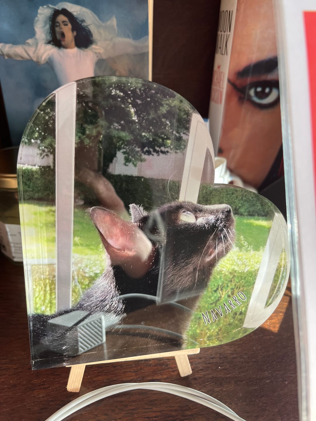 Customer photo review of Avec photo - Cœur en verre personnalisé