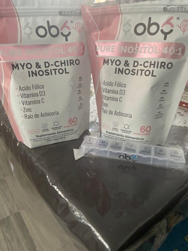 Customer photo review of 2 Paquetes Inositol Ratio 40:1 Polvo Myo Inositol & D Chiro Inositol, Oby Pure Inositol 7 ingredientes