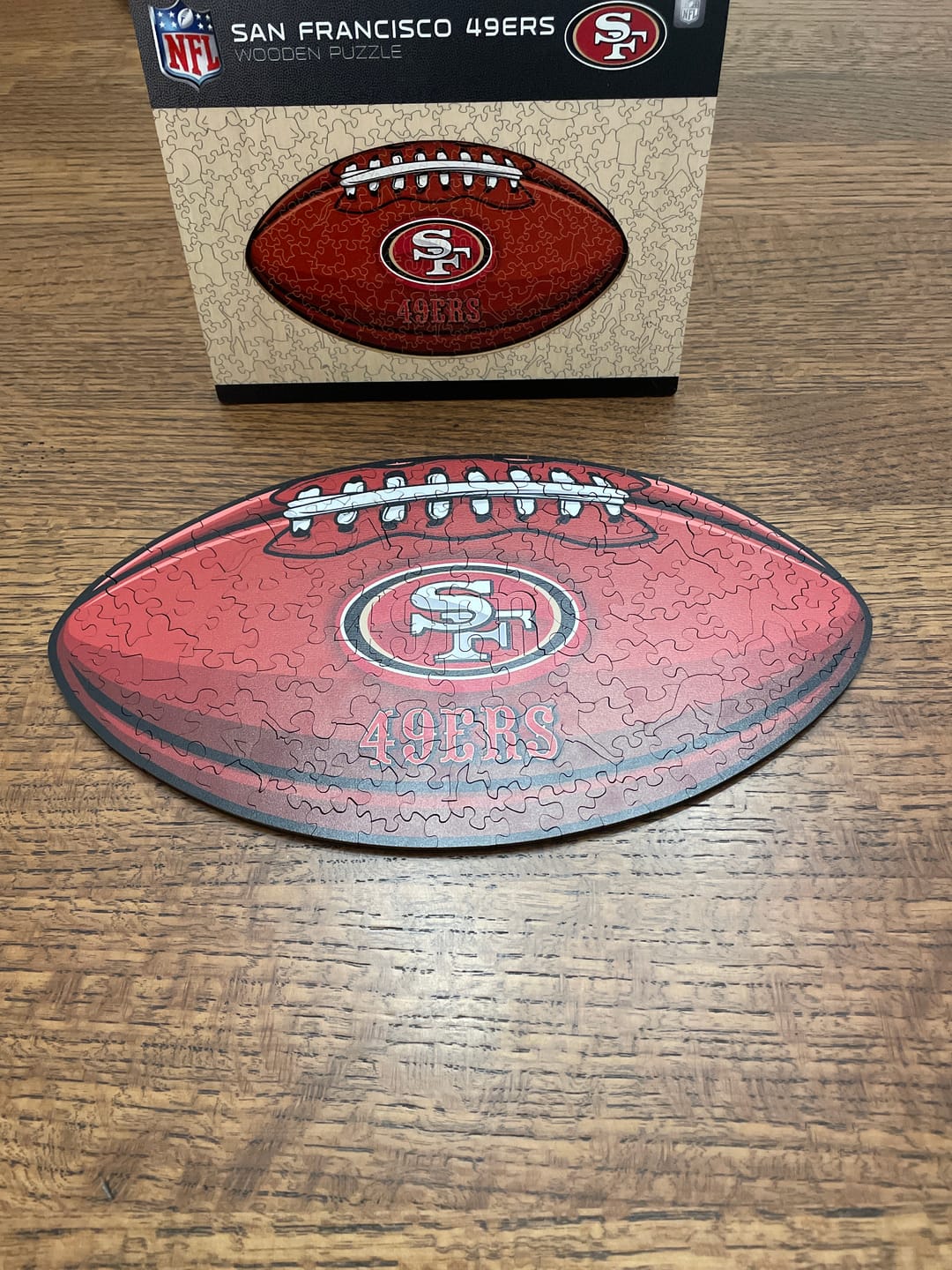 Customer photo review of San Francisco 49ers™ Football - Wooden Puzzle