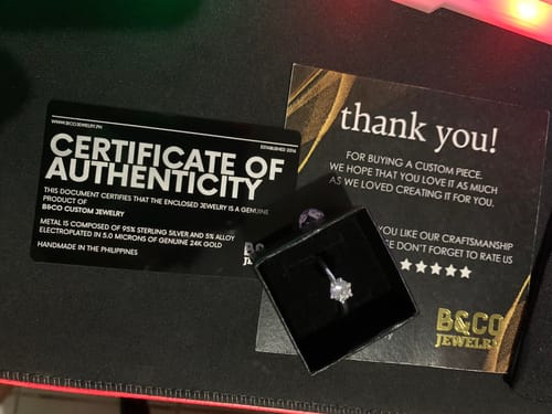 Customer photo review of 1ct Solitaire 6-prong Engagement Ring