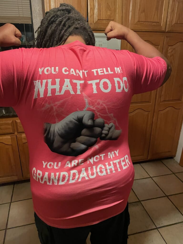 Customer photo review of My Granddaughter Premium Fit Mens Tee